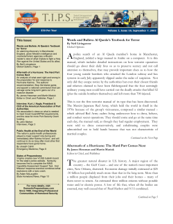 Words and Bullets: Al Qaeda`s Textbook for Terror Aftermath of a