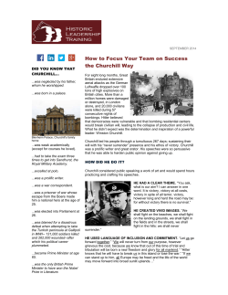 How to Focus Your Team on Success the Churchill Way