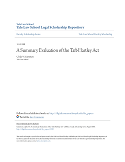 A Summary Evaluation of the Taft-Hartley Act