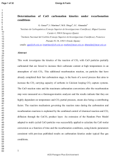 Determination of CaO carbonation kinetics under recarbonation