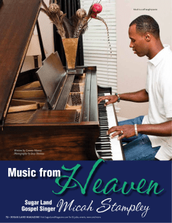 Micah Stampley - Sugar Land Magazine