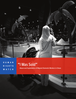 I Was Sold - Human Rights Watch