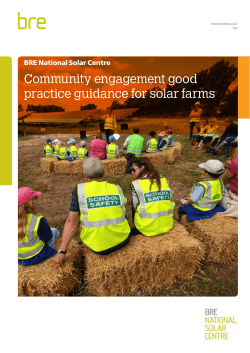 Community engagement good practice guidance for solar farms