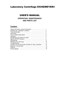 Table Top Centrifuge