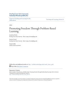 Promoting Freedom Through Problem