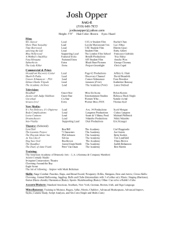 Josh Opper - The American Academy of Dramatic Arts