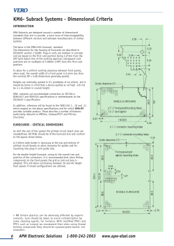 KM6- Subrack Systems - Dimensional Criteria