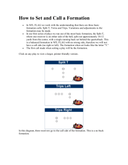 How to Set and Call a Formation