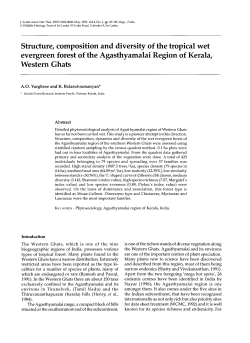 Structure, composition and diversity of the tropical wet evergreen