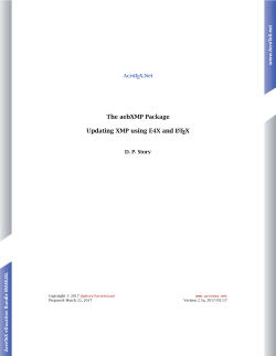 The aebXMP Package: Updating XMP using E4X and LaTeX