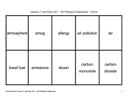Air Pollution Flashcards