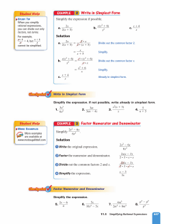 2 Write in Simplest Form 3 Factor Numerator and Denominator
