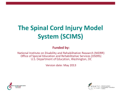 The Spinal Cord Injury Model System (SCIMS) - NSCISC