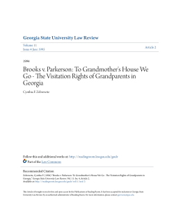 Brooks v. Parkerson: To Grandmother`s House We Go