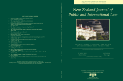New Zealand Journal of Public and International Law