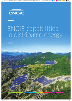 ENGIE capabilities in distributed energy • ENGIE