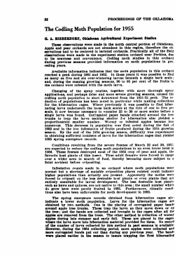 The Codling Moth Population for 1955