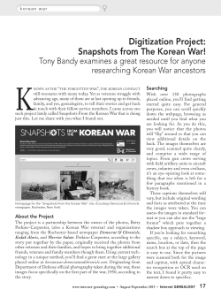 Digitization Project: Snapshots from The Korean War!