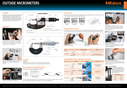 Outside Micrometers - Knowledge Sharing Centre