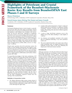 Highlights of Petroleum and Crustal Framework