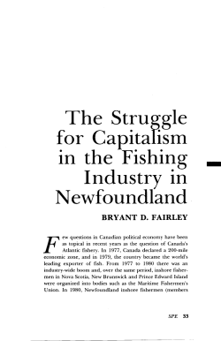 The Struggle for Capitalism in the Fishing Industry in Newfoundland