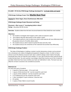 Marble Boat Float - Finley School District