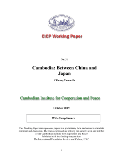 Cambodia: Between China and Japan
