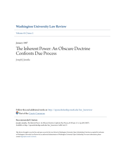 The Inherent Power - Washington University Open Scholarship