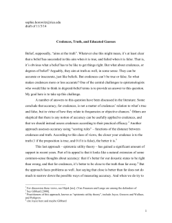 Credences, Truth, and Educated Guesses