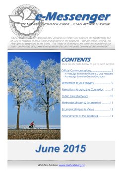 e-Messenger - The Methodist Church of New Zealand