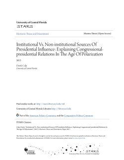 Institutional Vs. Non-institutional Sources Of Presidential