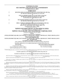 UNITED STATES SECURITIES AND EXCHANGE COMMISSION