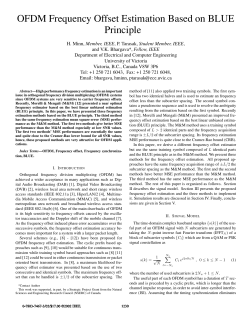 Ofdm frequency offset estimation based on blue principle
