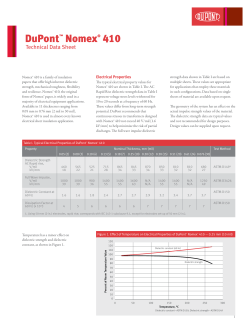 Nomex&reg; Type 410 - Technical Data Sheet