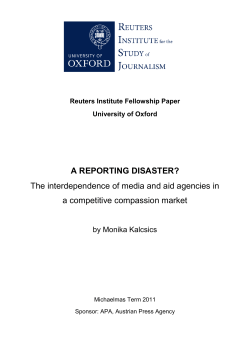 A reporting disaster? The interdependence of media and aid