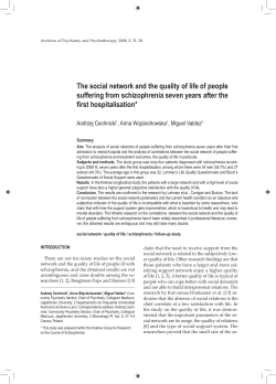 The social network and the quality of life of people suffering from