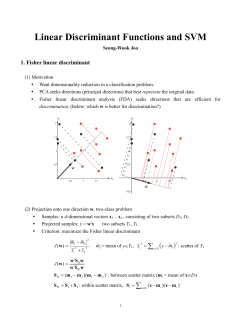 Linear Discriminant Functions and SVM