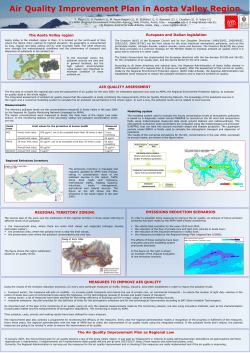 Air Quality Improvement Plan in Aosta Valley Region