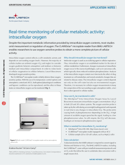 Real-time monitoring of cellular metabolic activity: intracellular oxygen
