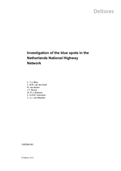 Investigation of the blue spots in the Netherlands National Highway