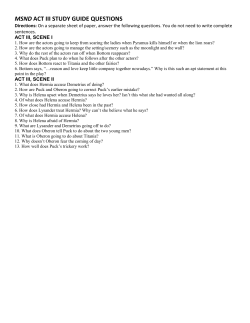 MSND ACT III STUDY GUIDE QUESTIONS