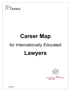 Career Map for internationally trained lawyers