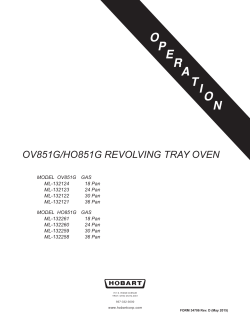 ov851g/ho851g revolving tray oven