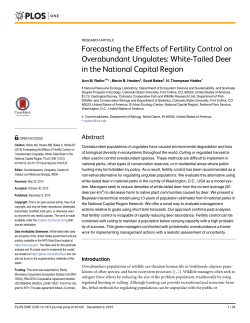 Forecasting the Effects of Fertility Control on Overabundant Ungulates