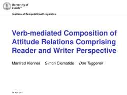 Verb-mediated Composition of Attitude Relations Comprising