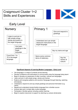 french-first-level-skills - Corstorphine Primary School