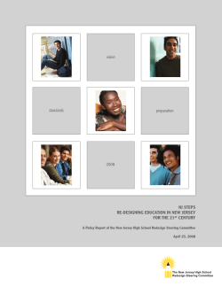 NJ Steps: Redesigning Secondary Education for the 21st Century