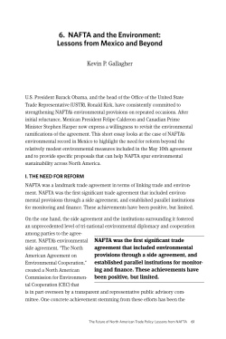 NAFTA and the Environment: Lessons from Mexico