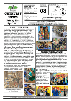 Gayhurst newsletter 21.04.17