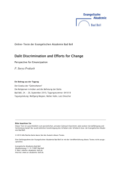 Dalit Discrimination and Efforts for Change